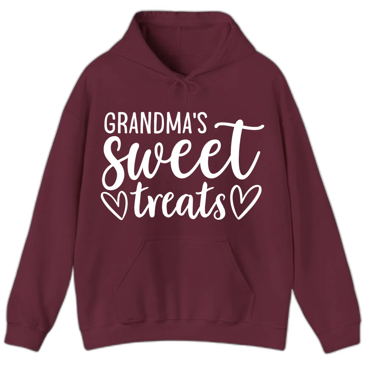 Grandma's Sweet Treats Design Hoodie in Maroon