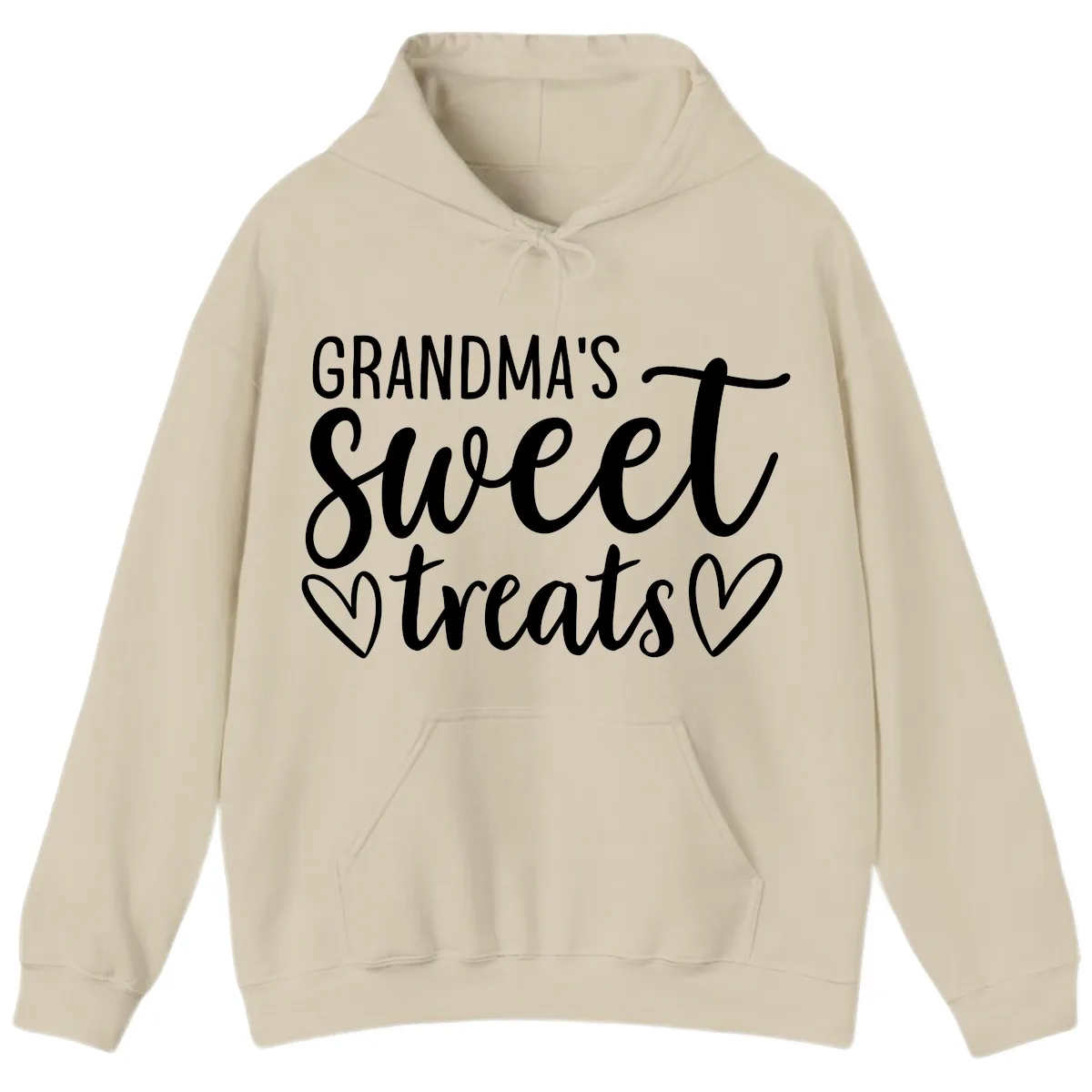 Grandma's Sweet Treats Design Hoodie in Sand