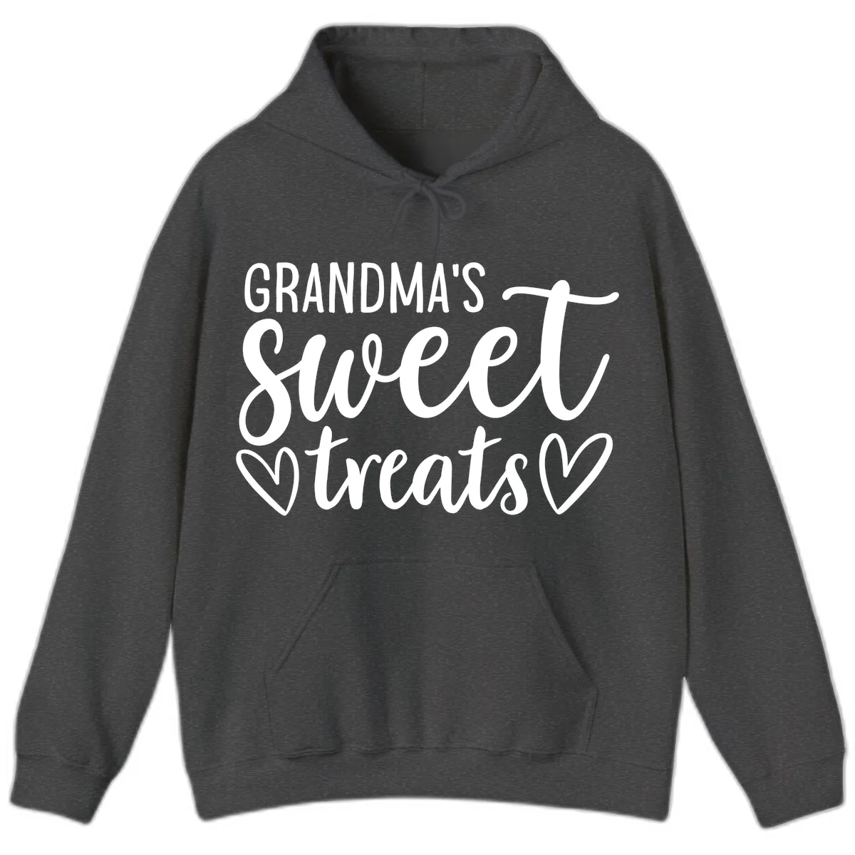 Grandma's Sweet Treats Design Hoodie in Dark Heather
