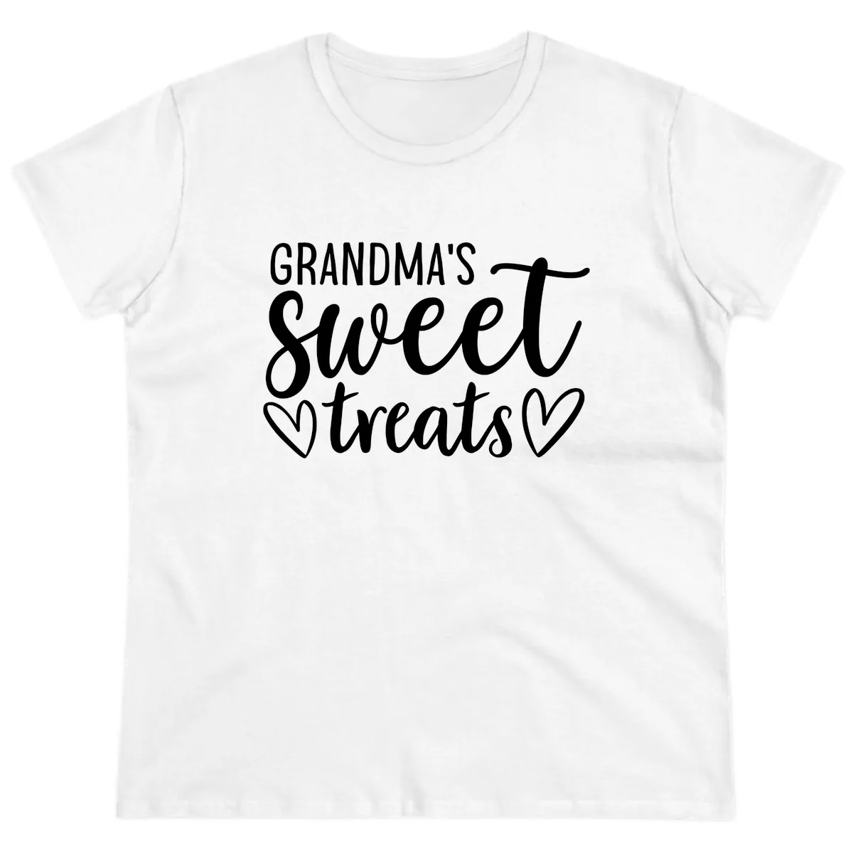 Grandma's Sweet Treats Design Ladies Tee in White