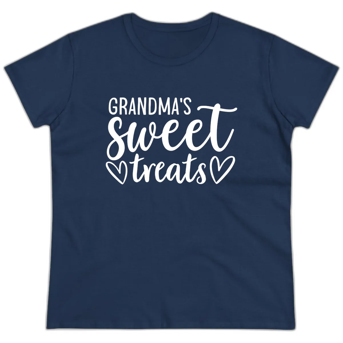 Grandma's Sweet Treats Design Ladies Tee in Navy