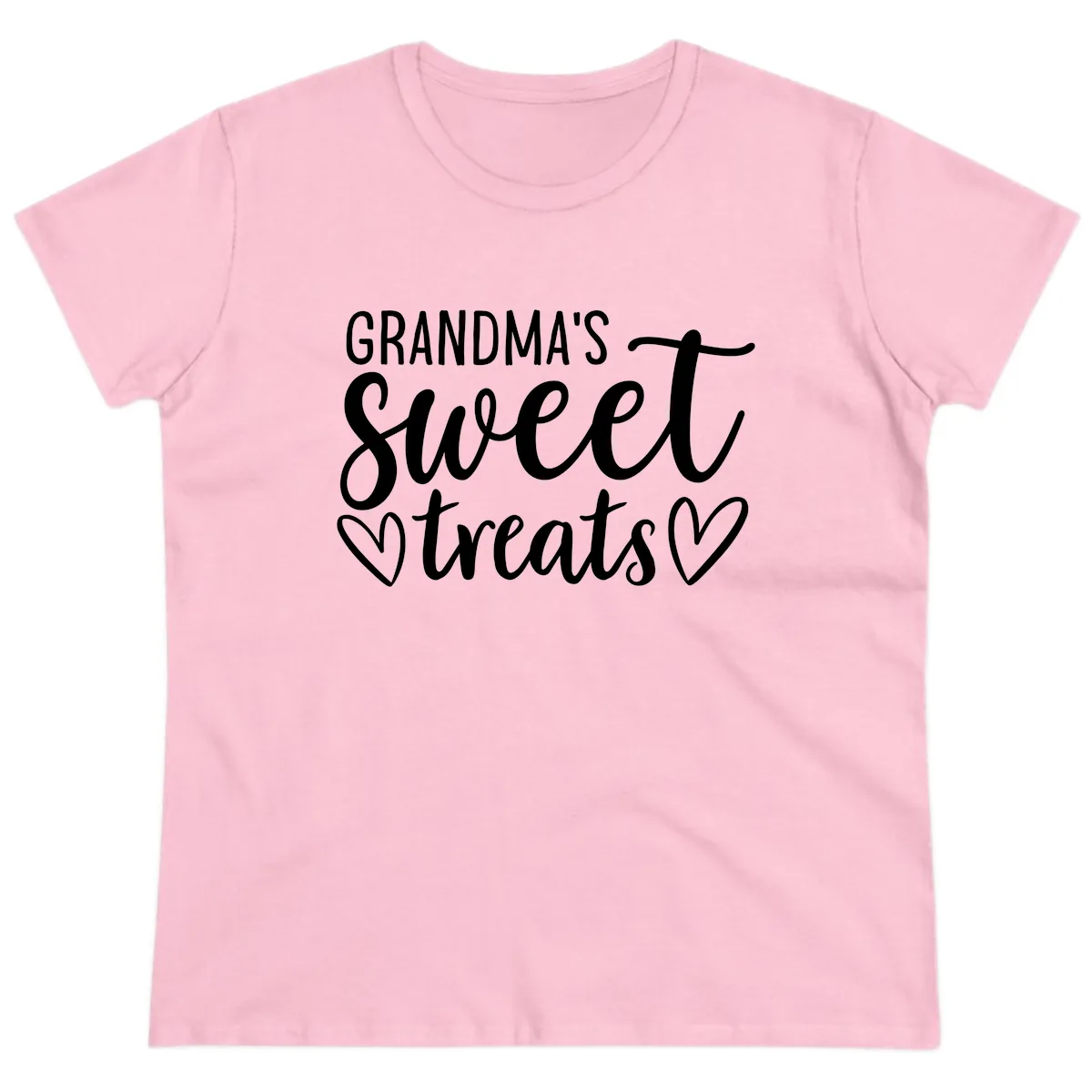Grandma's Sweet Treats Design Ladies Tee in Light Pink