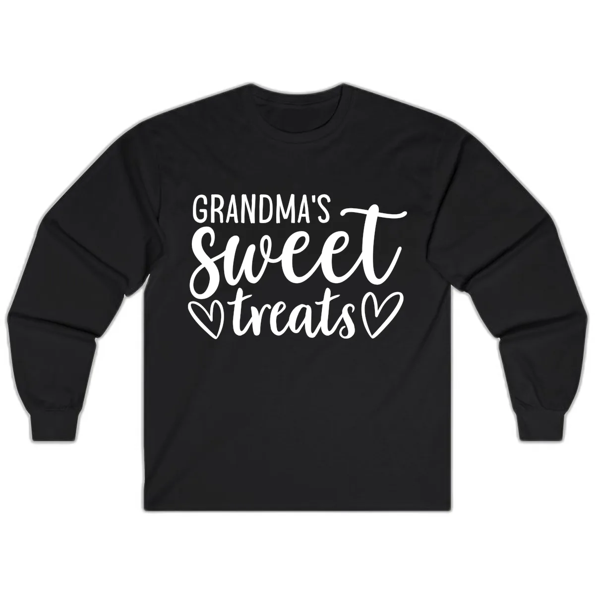 Grandma's Sweet Treats Design Long Sleeve in Black