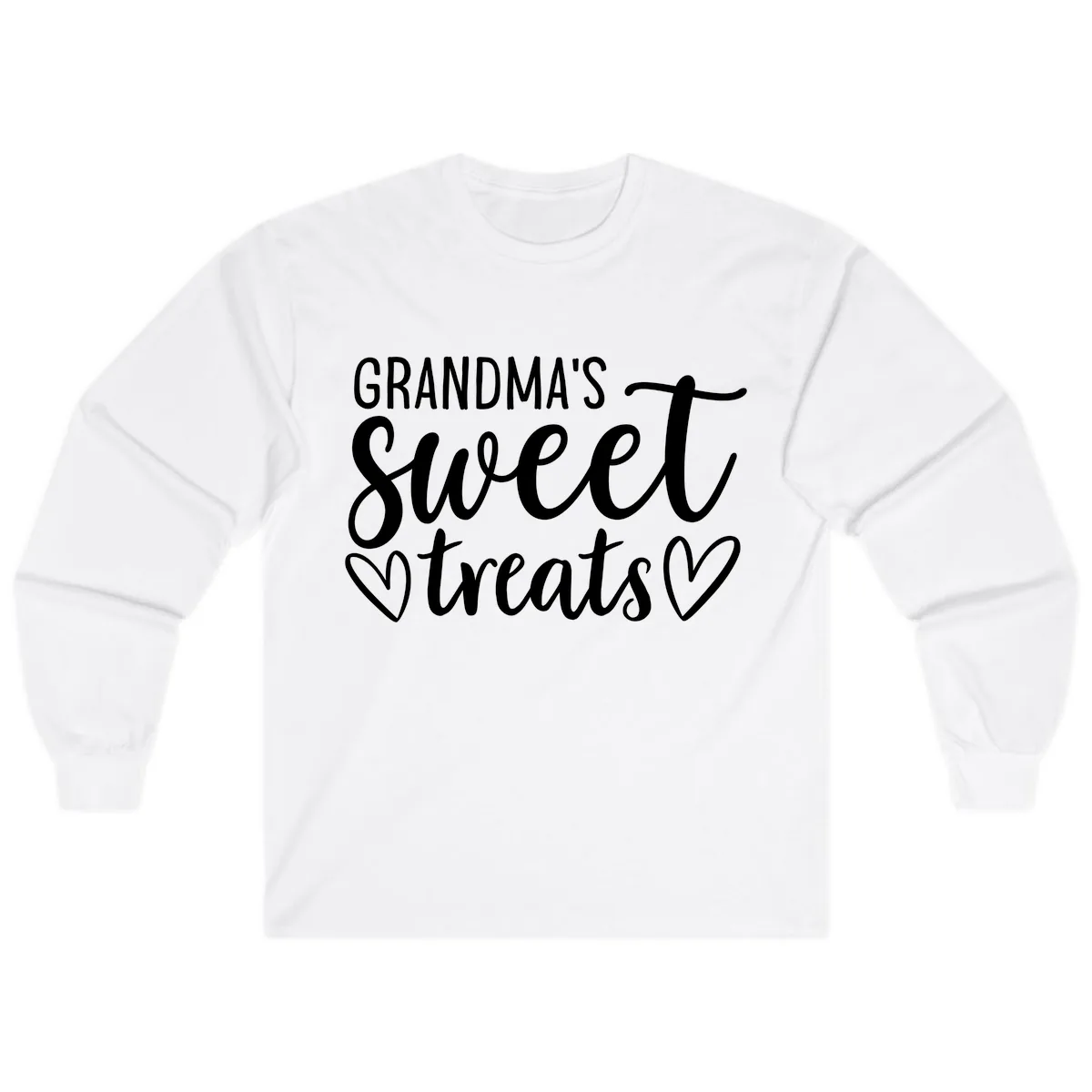 Grandma's Sweet Treats Design Long Sleeve in White