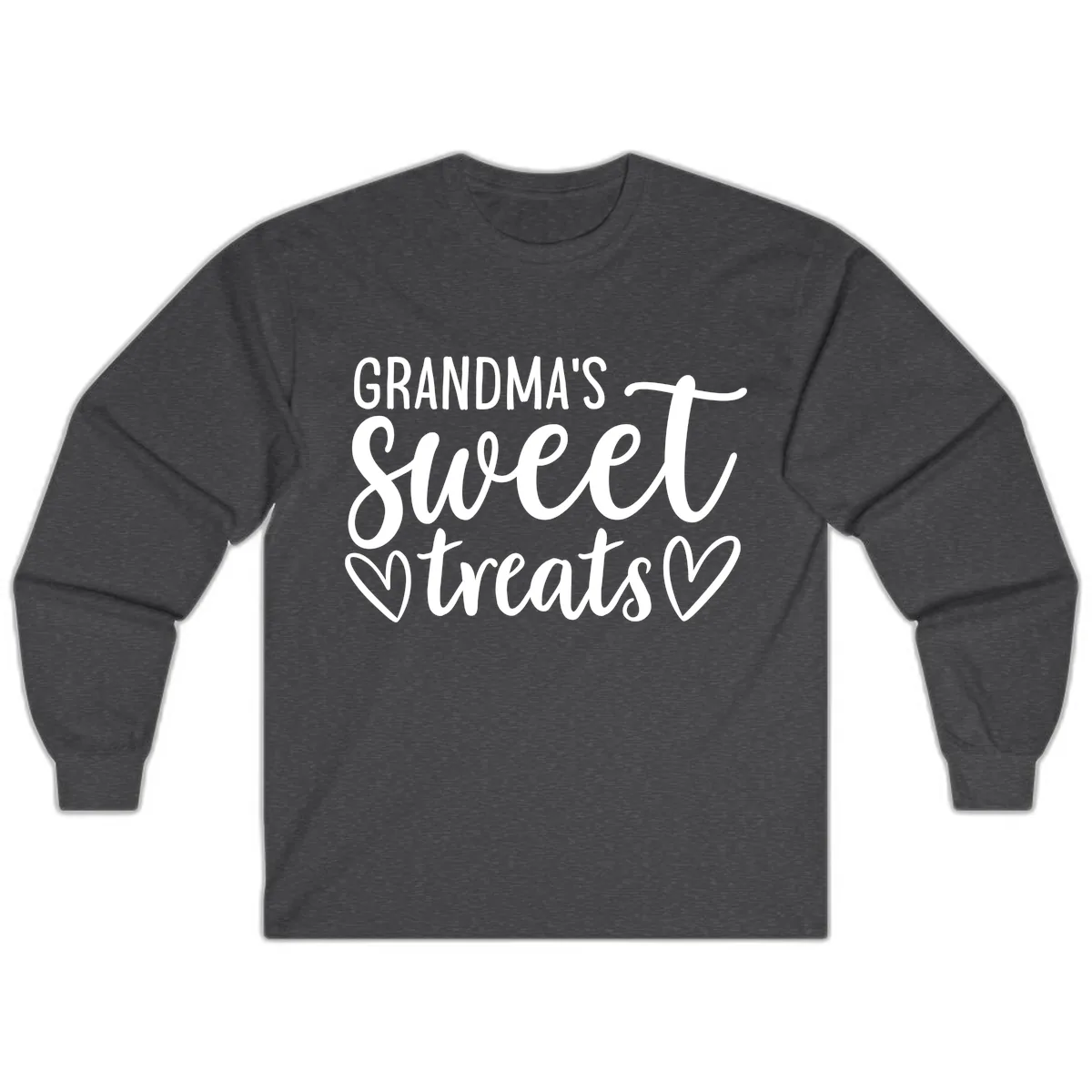 Grandma's Sweet Treats Design Long Sleeve in Dark Heather