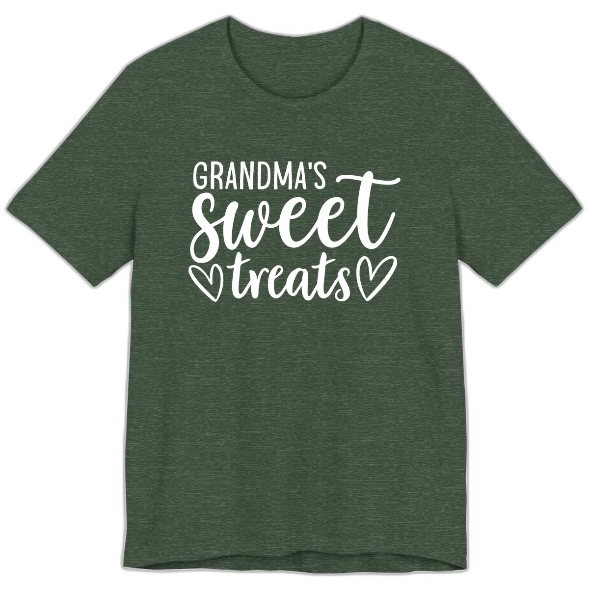 Grandma's Sweet Treats Design Premium T-Shirt in Heather Forest
