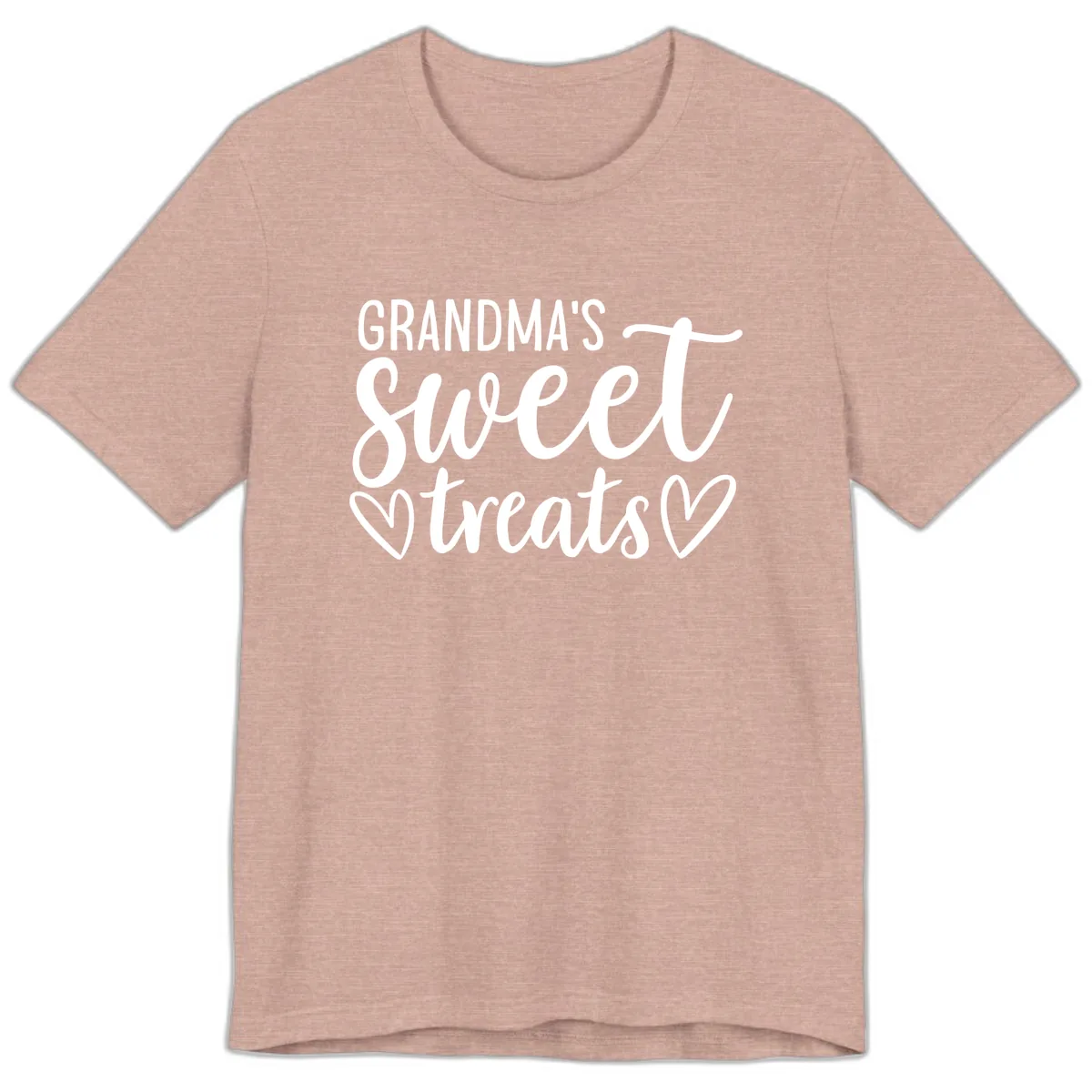 Grandma's Sweet Treats Design Premium T-Shirt in Heather Prism Peach