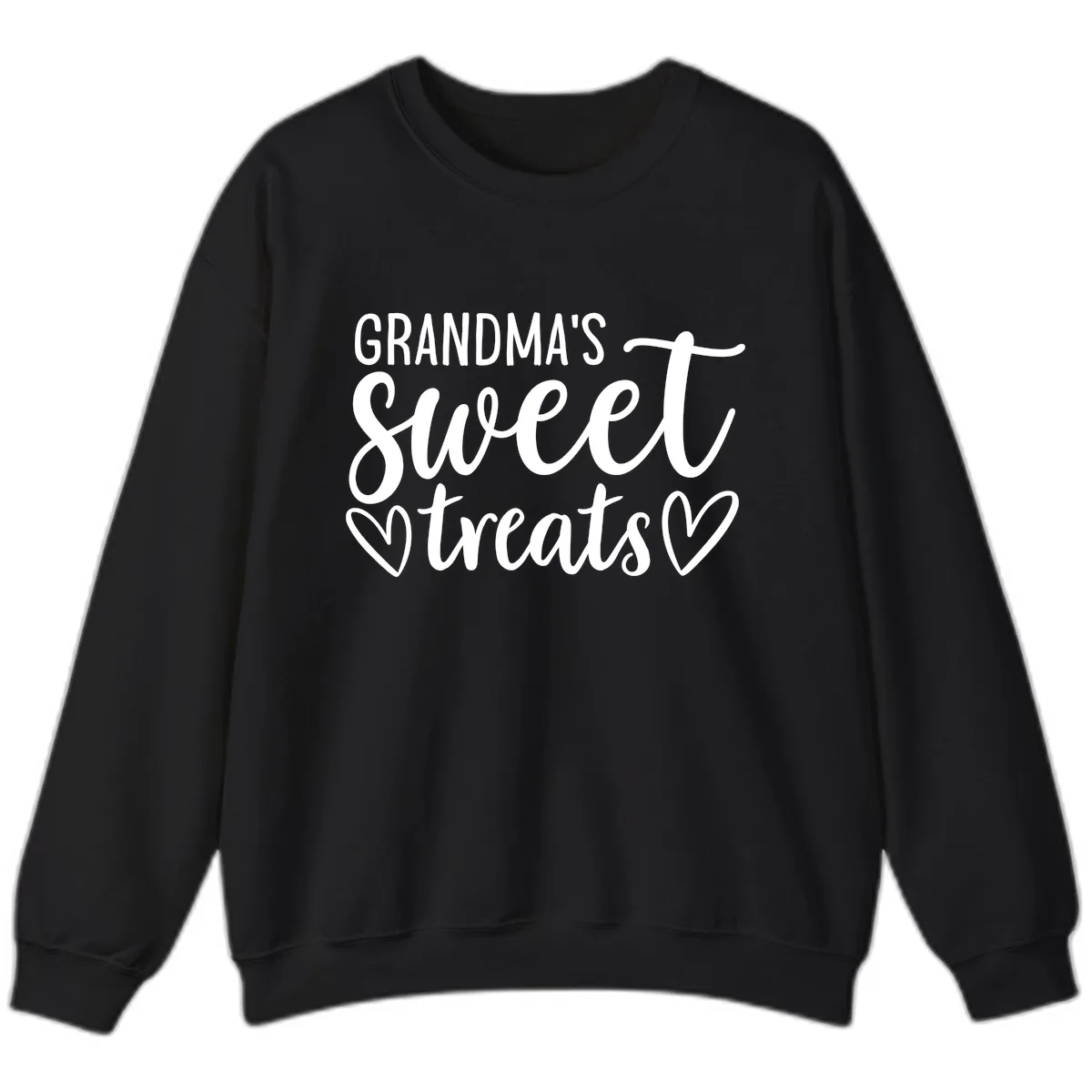 Grandma's Sweet Treats Design Sweatshirt in Black