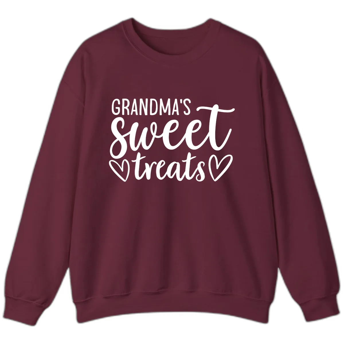 Grandma's Sweet Treats Design Sweatshirt in Maroon