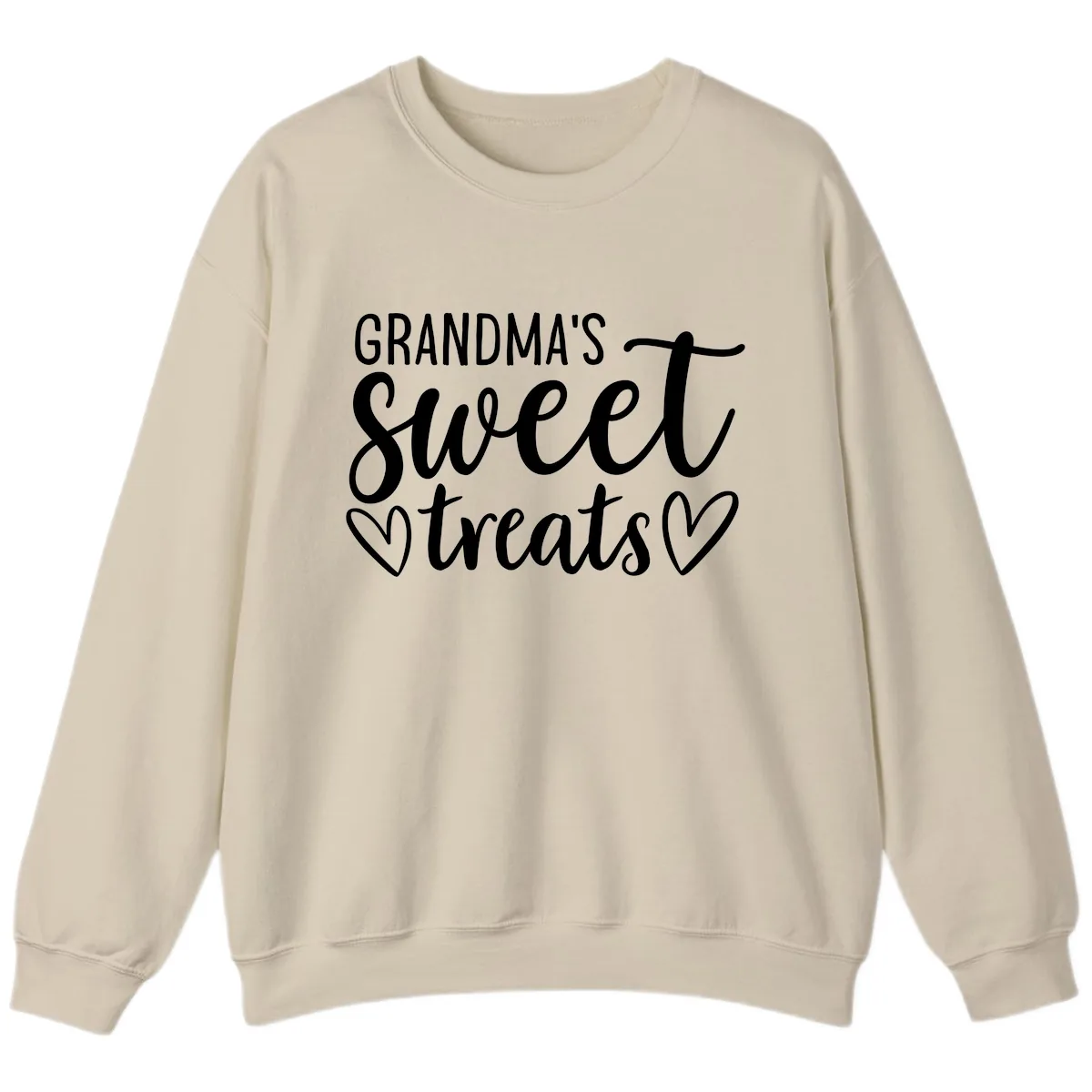 Grandma's Sweet Treats Design Sweatshirt in Sand