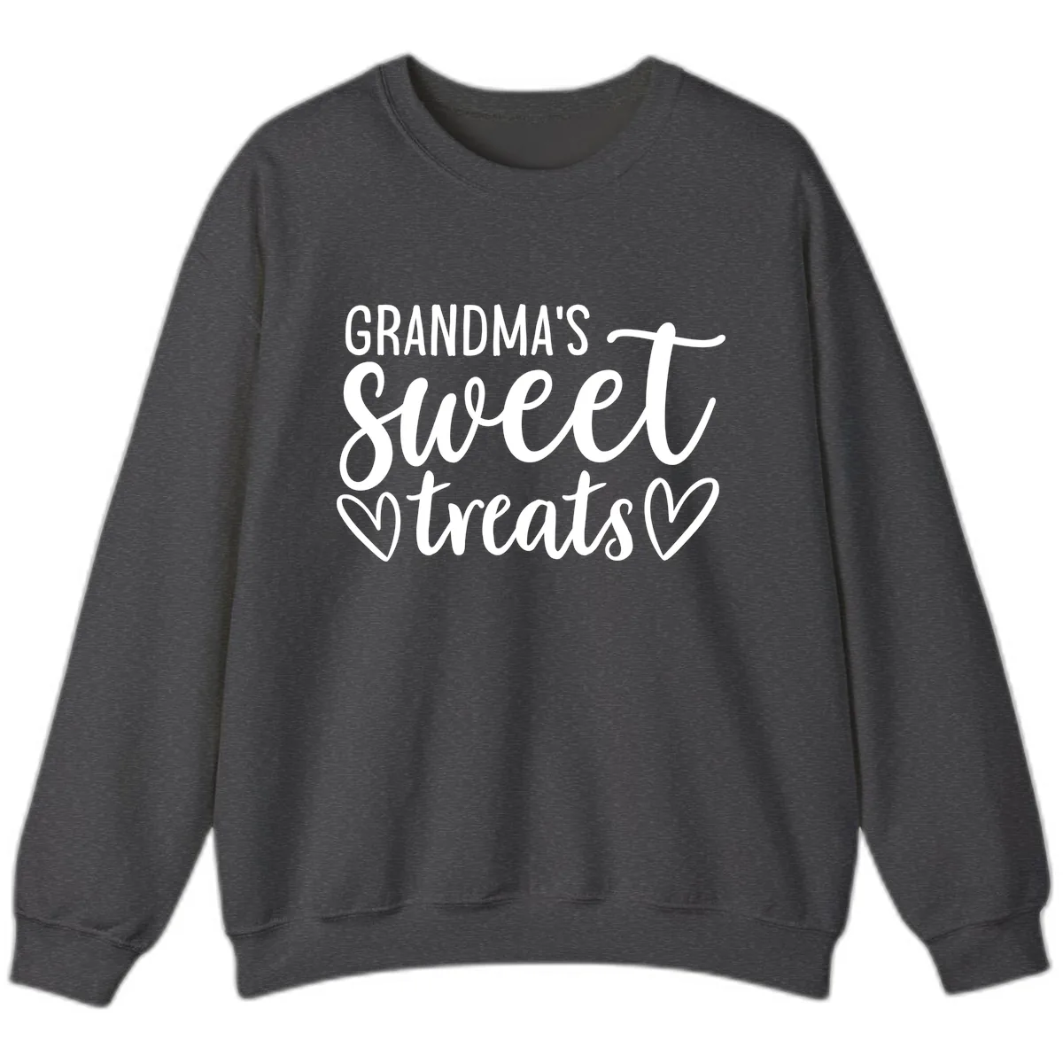 Grandma's Sweet Treats Design Sweatshirt in Dark Heather