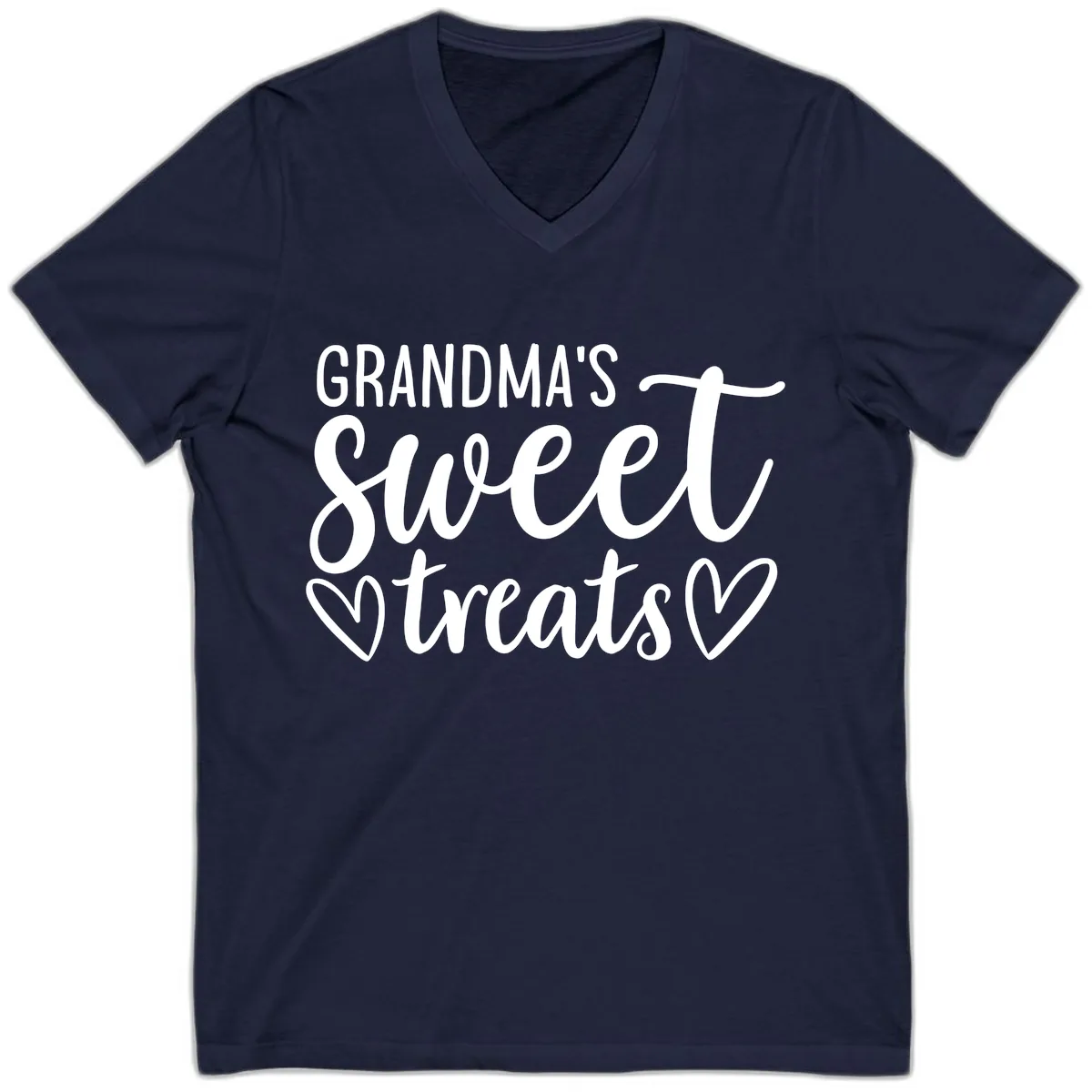 Grandma's Sweet Treats Design V-Neck in Navy