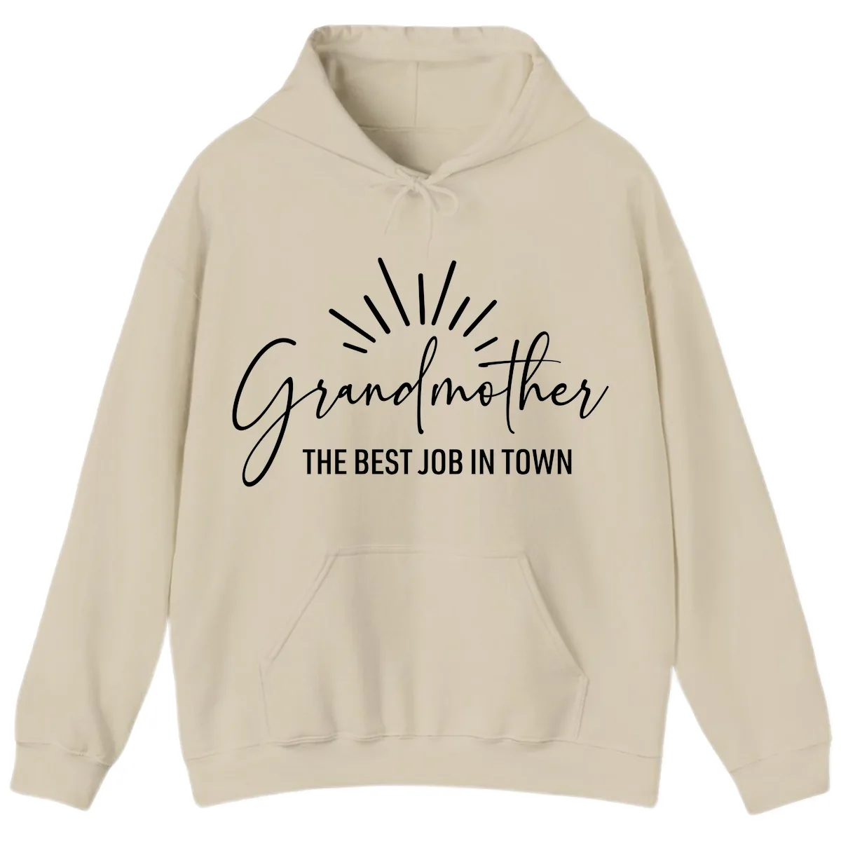 Grandmother The Best Job In Town Hoodie in Sand