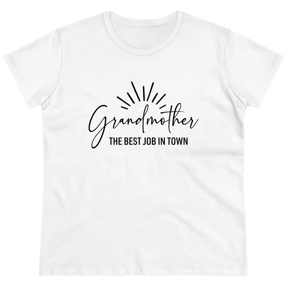 Grandmother The Best Job In Town Ladies Tee in White