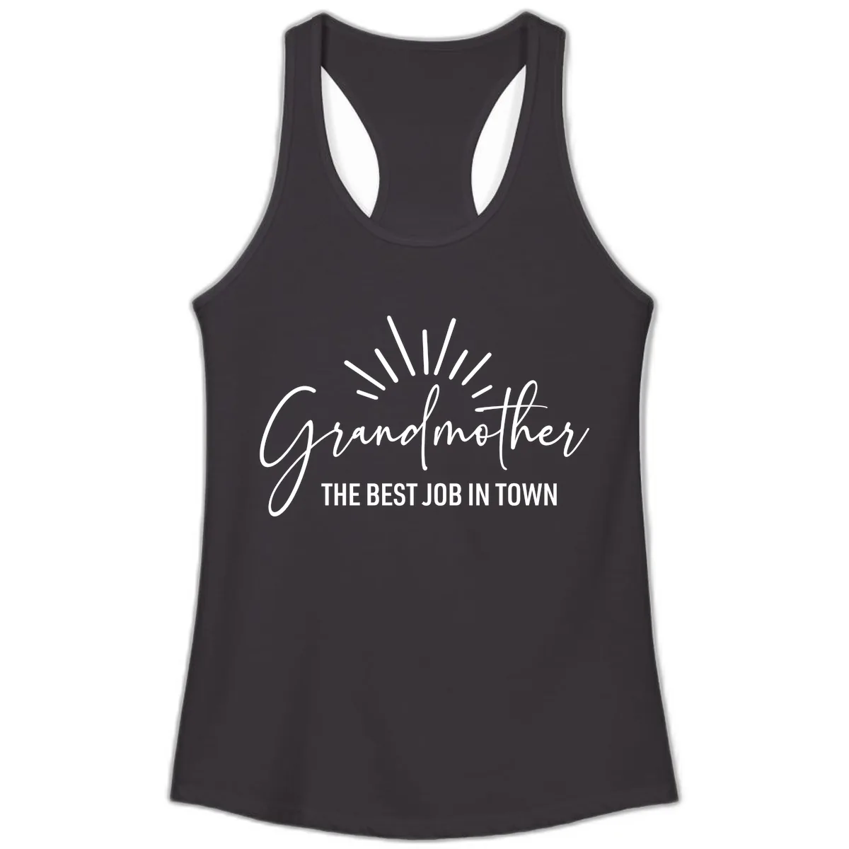 Grandmother The Best Job In Town Ladies Tank in Black