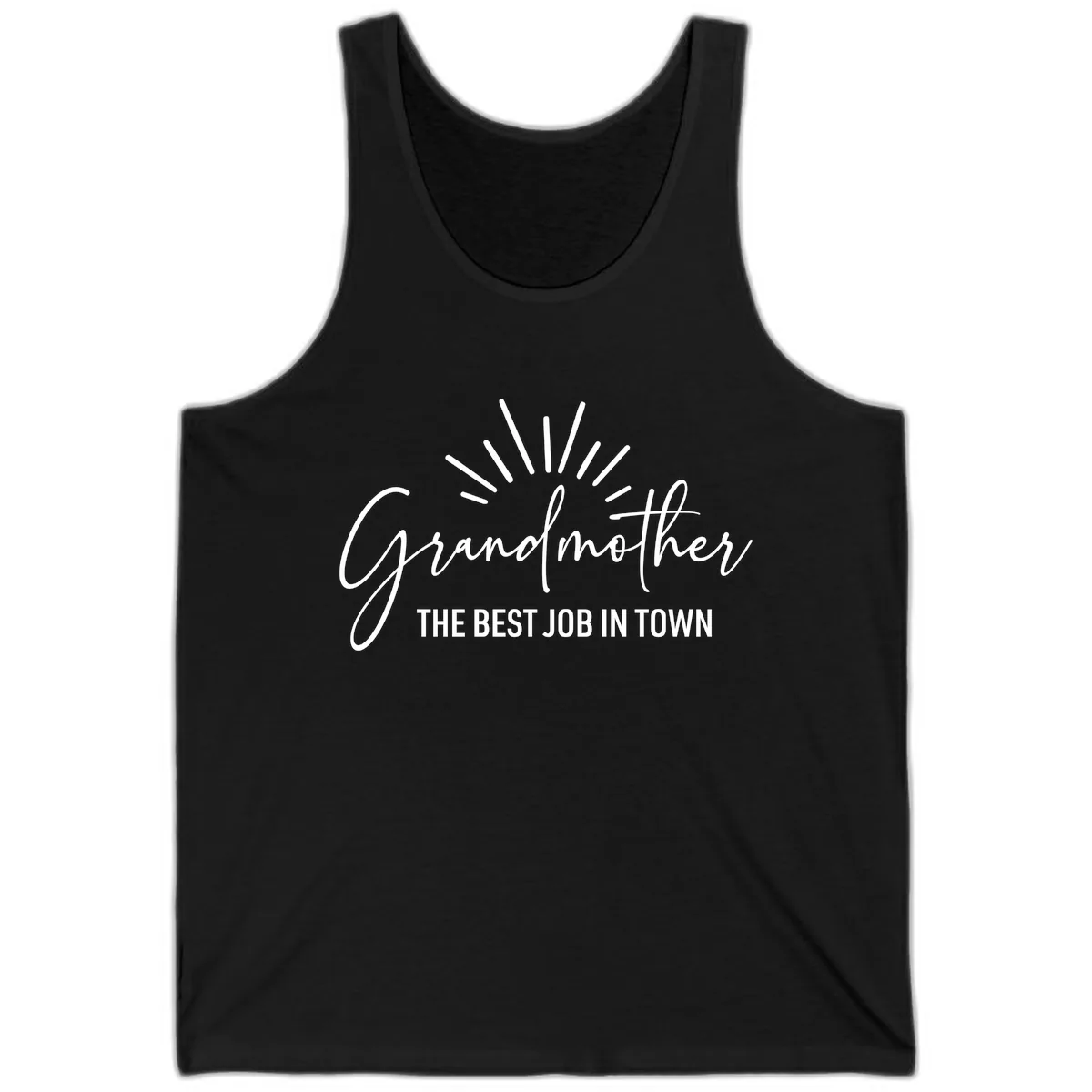 Grandmother The Best Job In Town Tank in Black