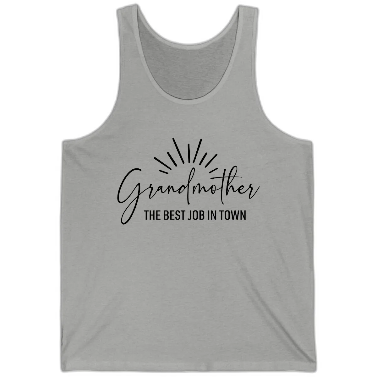 Grandmother The Best Job In Town Tank in Athletic Heather