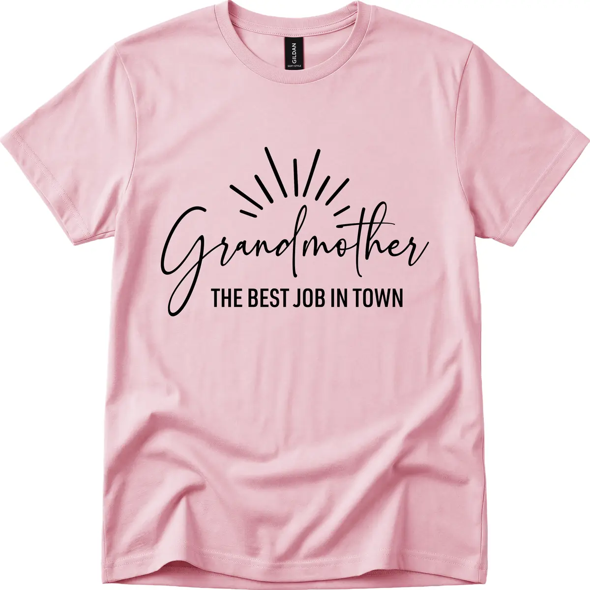 Grandmother The Best Job In Town T-Shirt in Light Pink