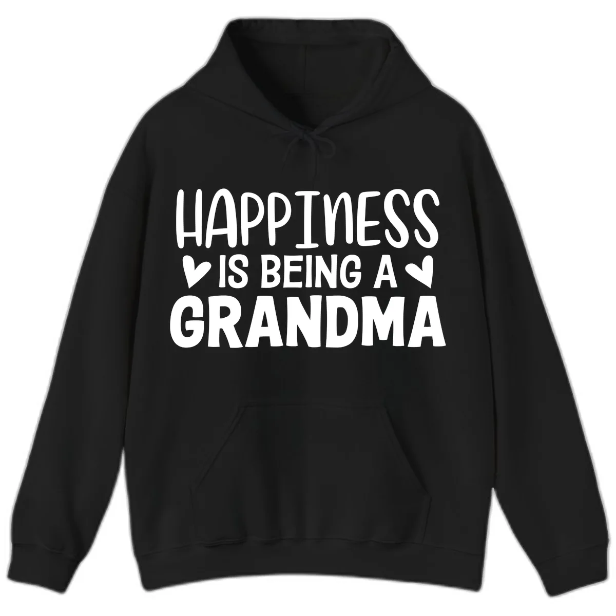 Happiness Is Being A Grandma Hoodie in Black