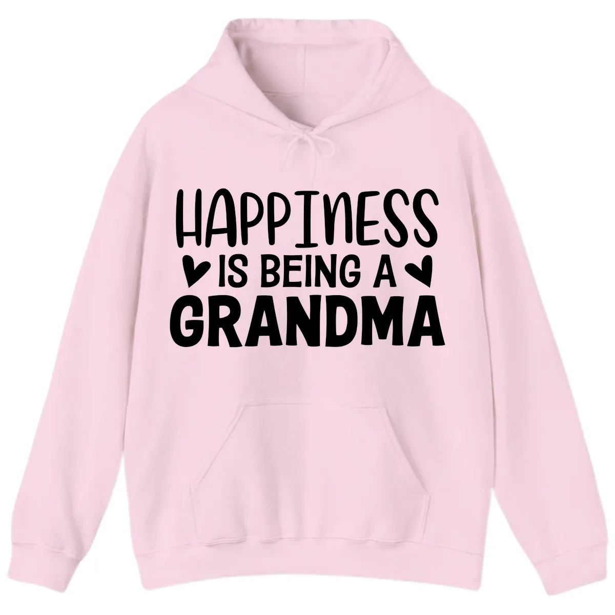 Happiness Is Being A Grandma Hoodie in Light Pink