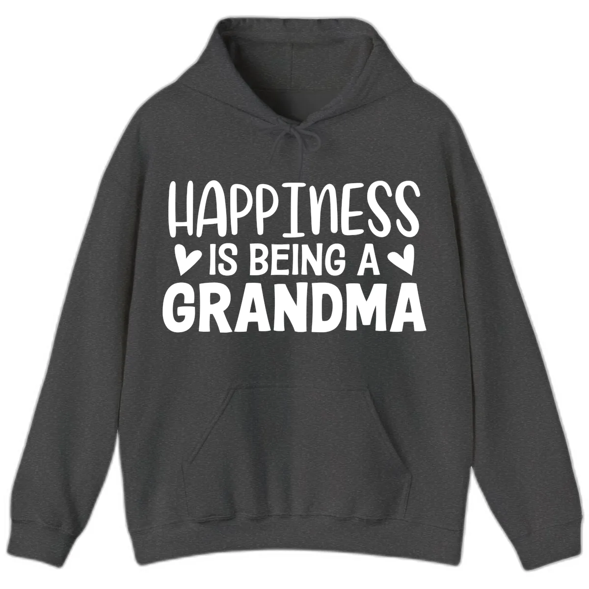 Happiness Is Being A Grandma Hoodie in Dark Heather