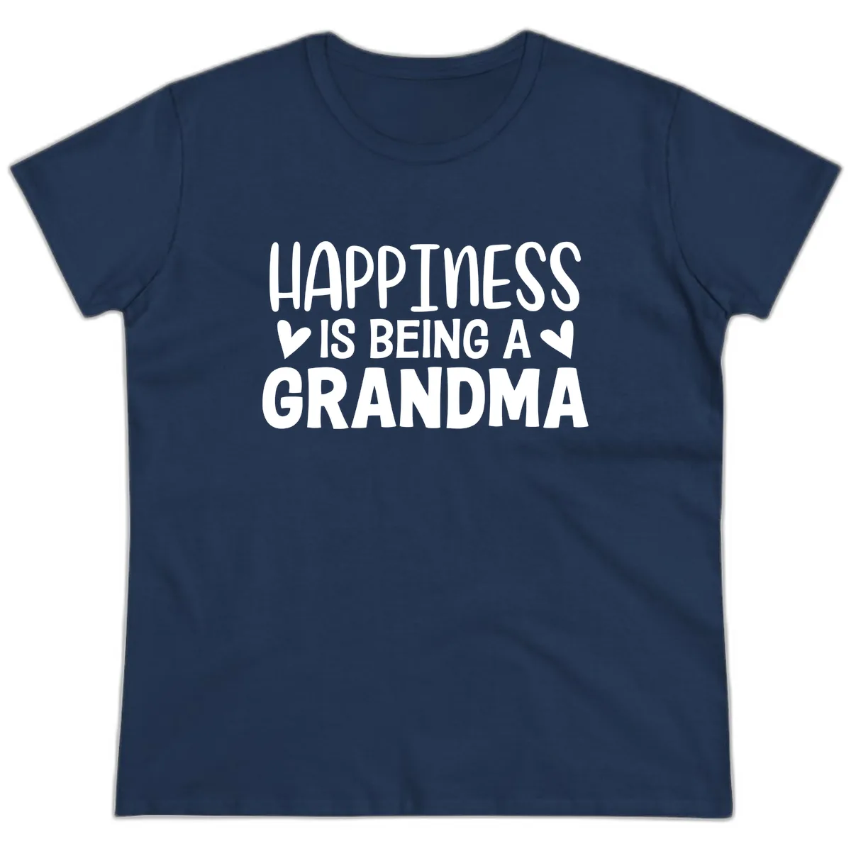 Happiness Is Being A Grandma Ladies Tee in Navy