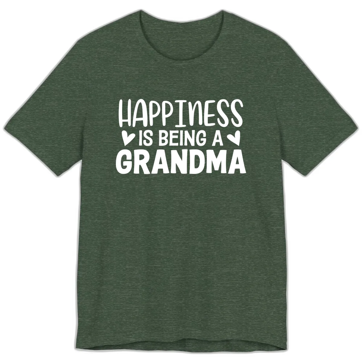 Happiness Is Being A Grandma Premium T-Shirt in Heather Forest