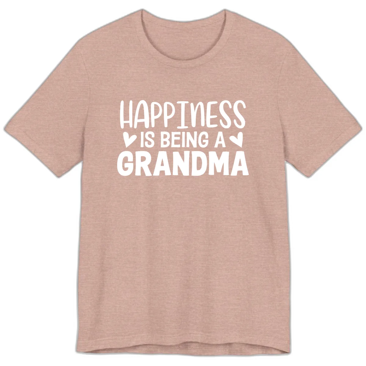 Happiness Is Being A Grandma Premium T-Shirt in Heather Prism Peach