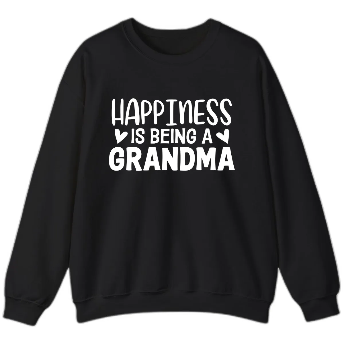 Happiness Is Being A Grandma Sweatshirt in Black