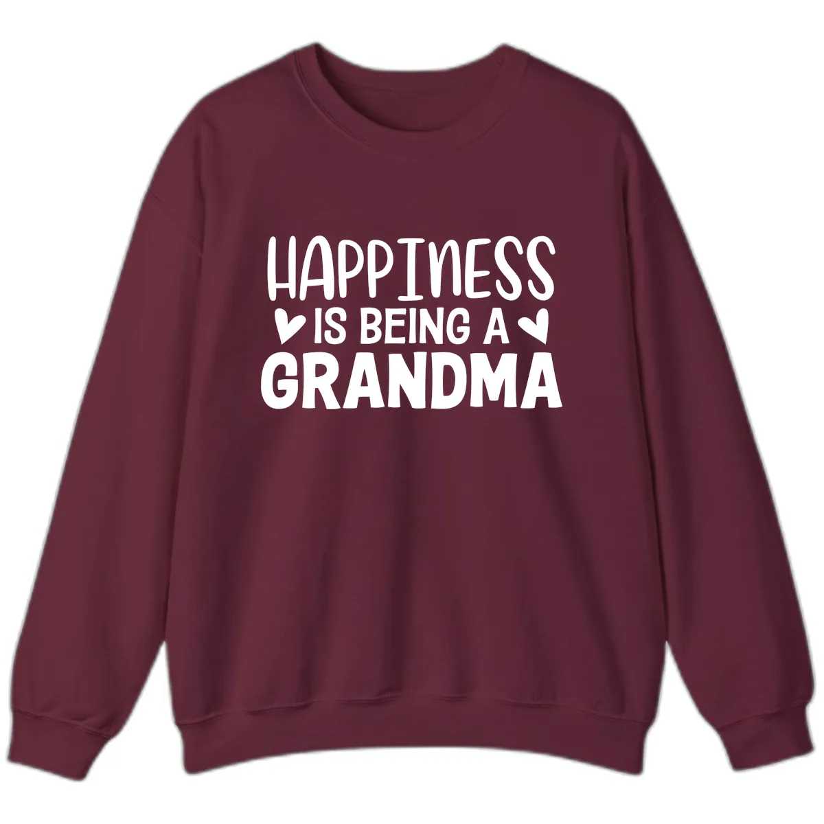 Happiness Is Being A Grandma Sweatshirt in Maroon