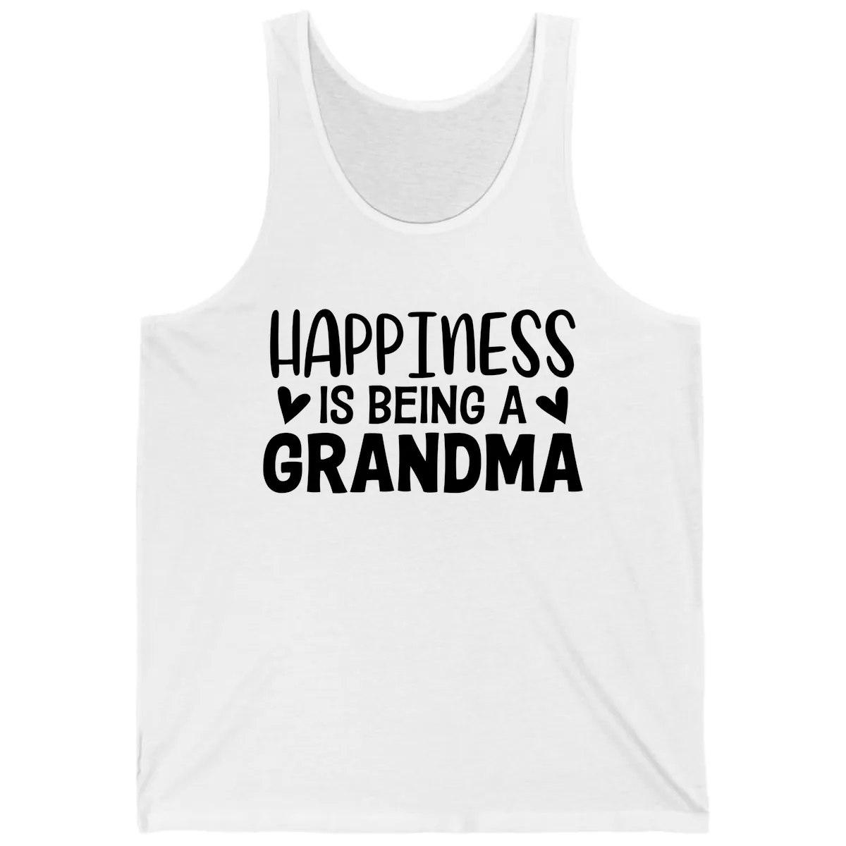 Happiness Is Being A Grandma Tank in White