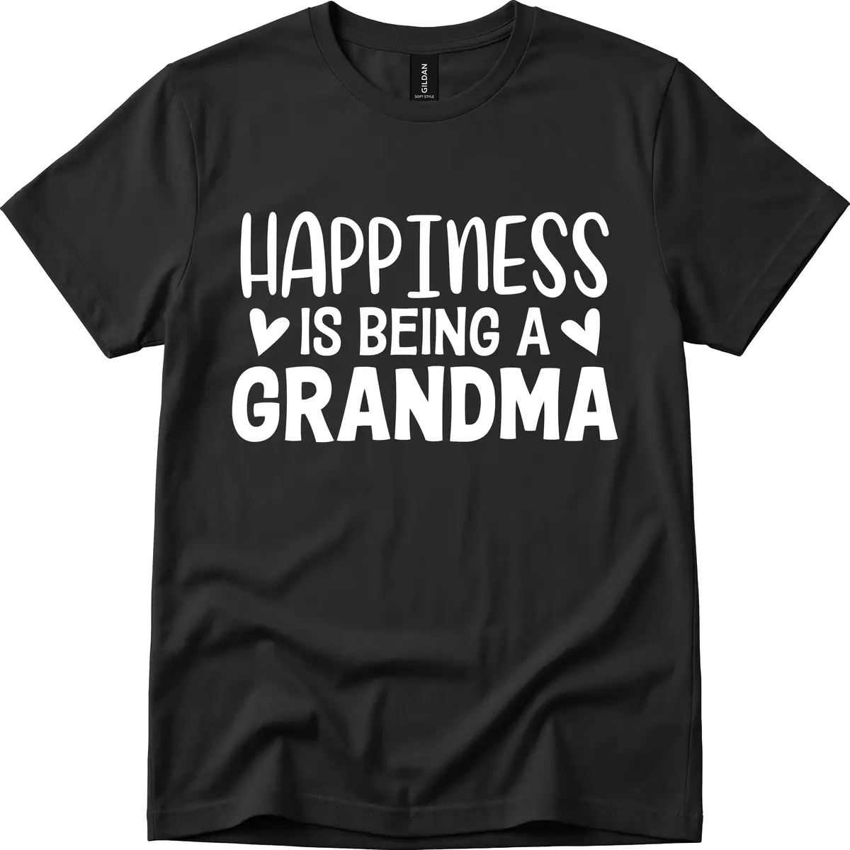 Happiness Is Being A Grandma T-Shirt in Black
