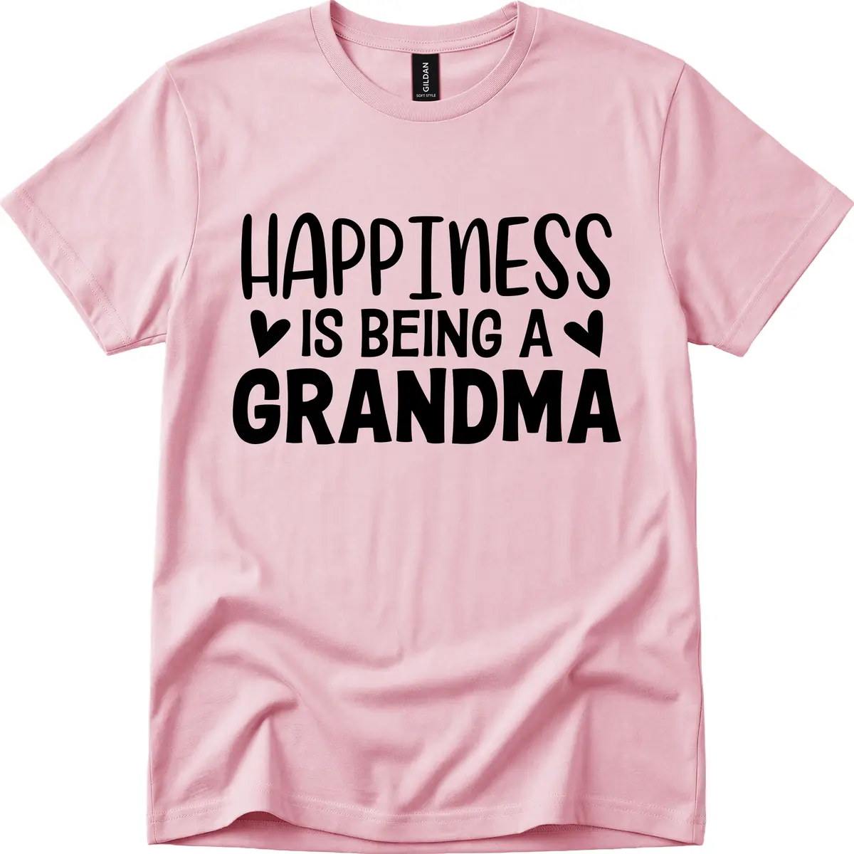 Happiness Is Being A Grandma T-Shirt in Light Pink