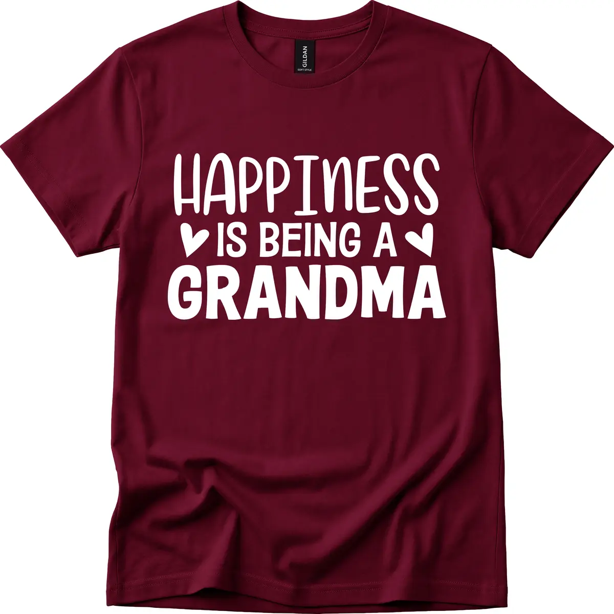 Happiness Is Being A Grandma T-Shirt in Maroon