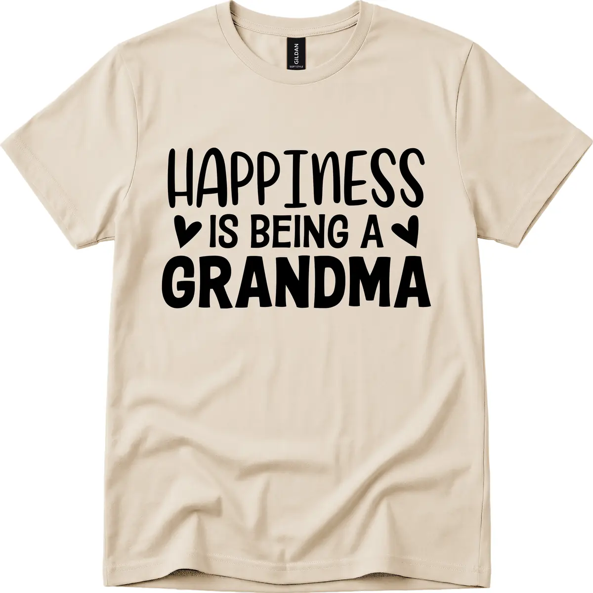 Happiness Is Being A Grandma T-Shirt in Sand