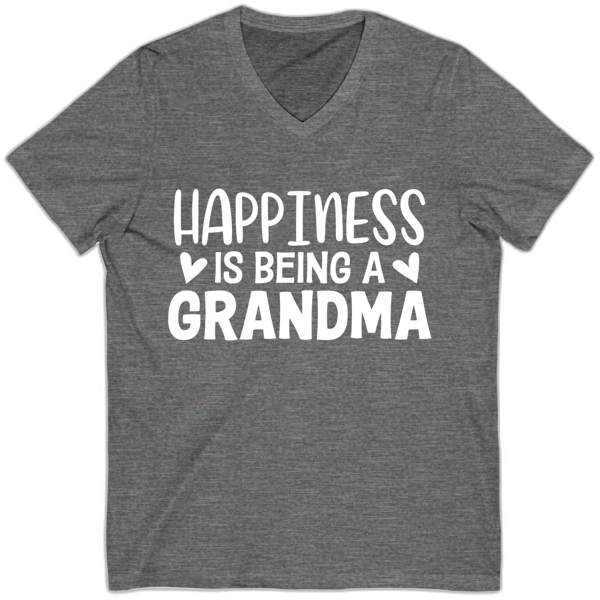 Happiness Is Being A Grandma V-Neck in Deep Heather