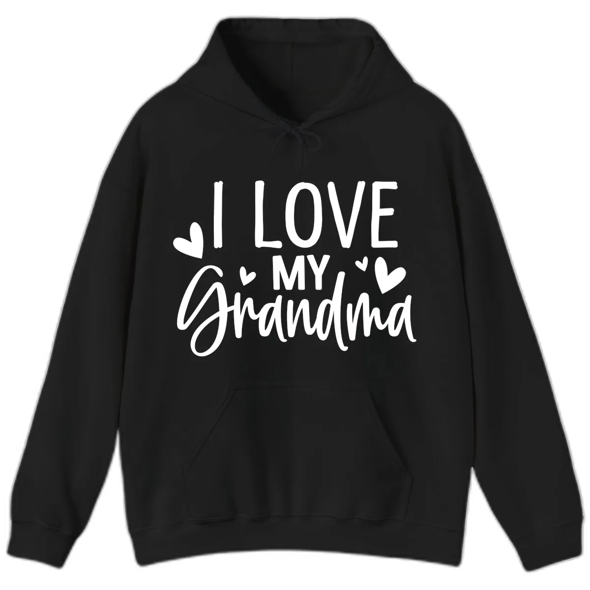 I Love My Grandma Hoodie in Black