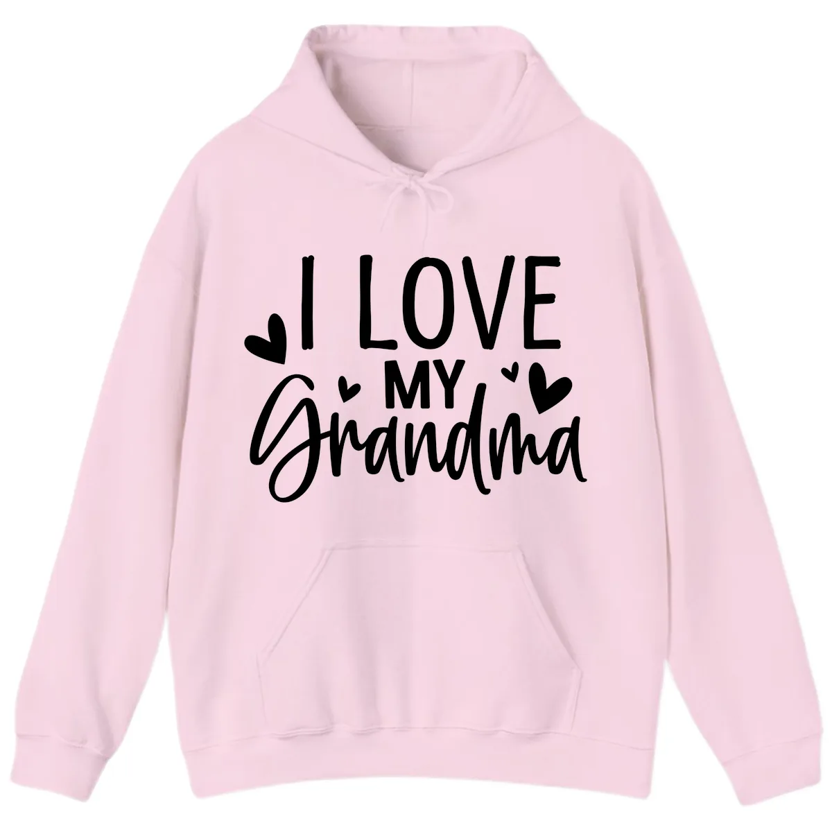 I Love My Grandma Hoodie in Light Pink