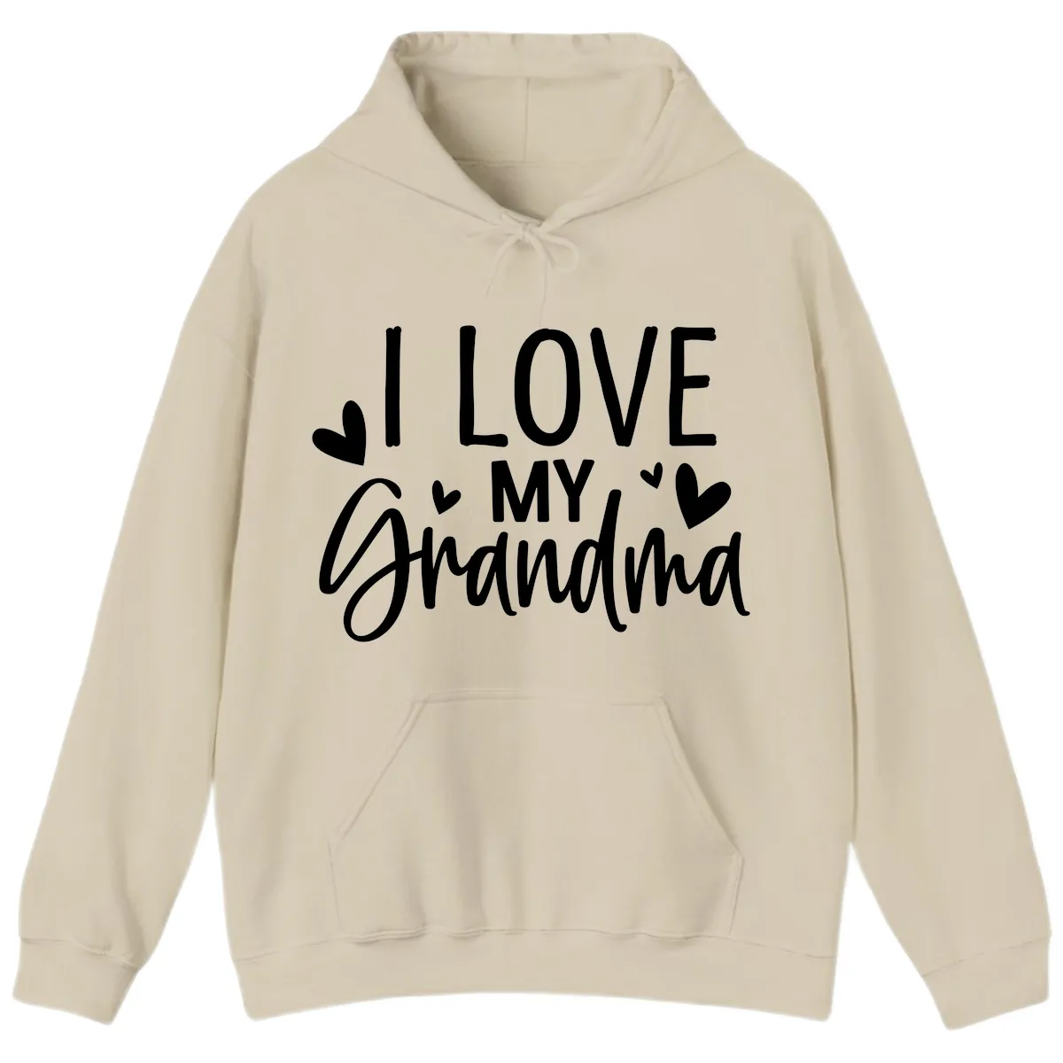 I Love My Grandma Hoodie in Sand