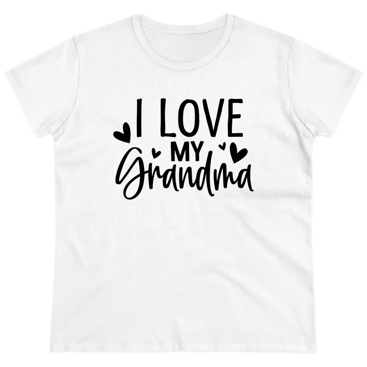 I Love My Grandma Ladies Tee in White