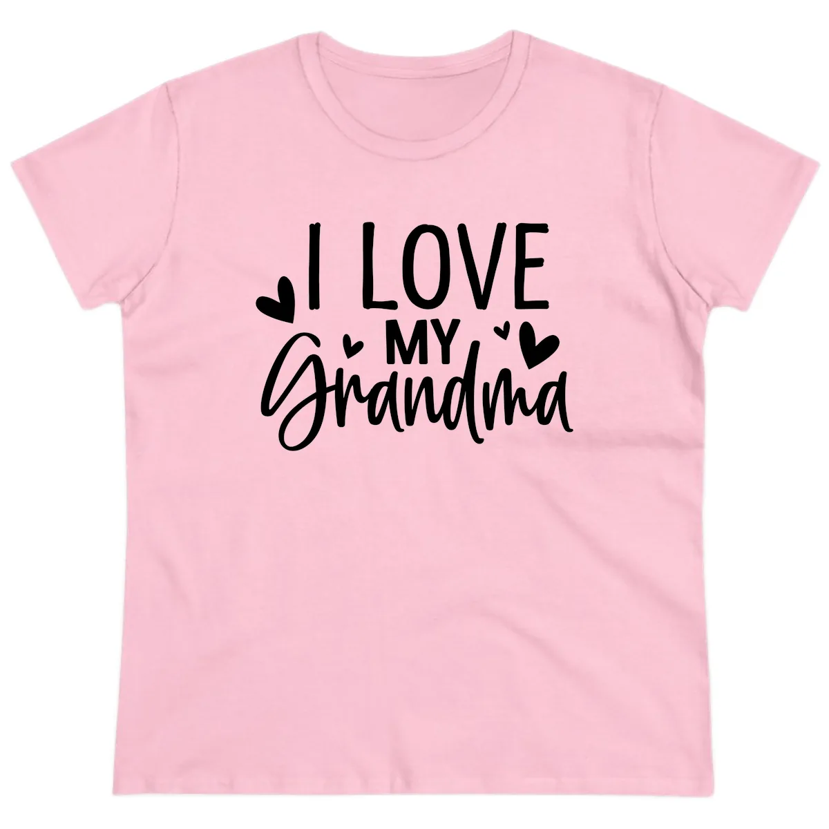 I Love My Grandma Ladies Tee in Light Pink