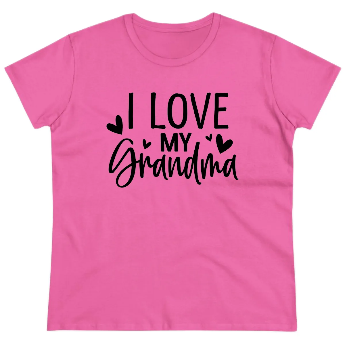 I Love My Grandma Ladies Tee in Azalea