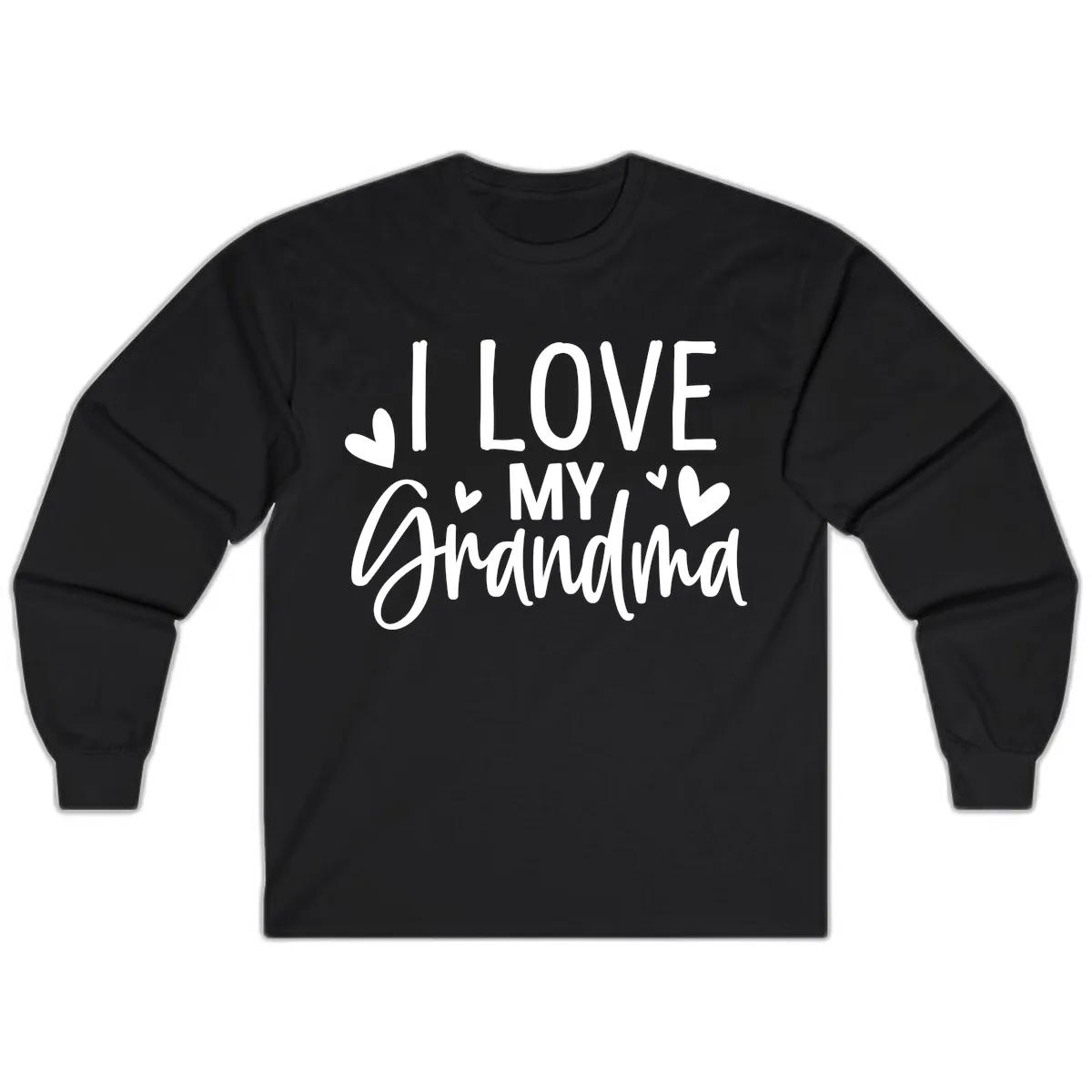 I Love My Grandma Long Sleeve in Black