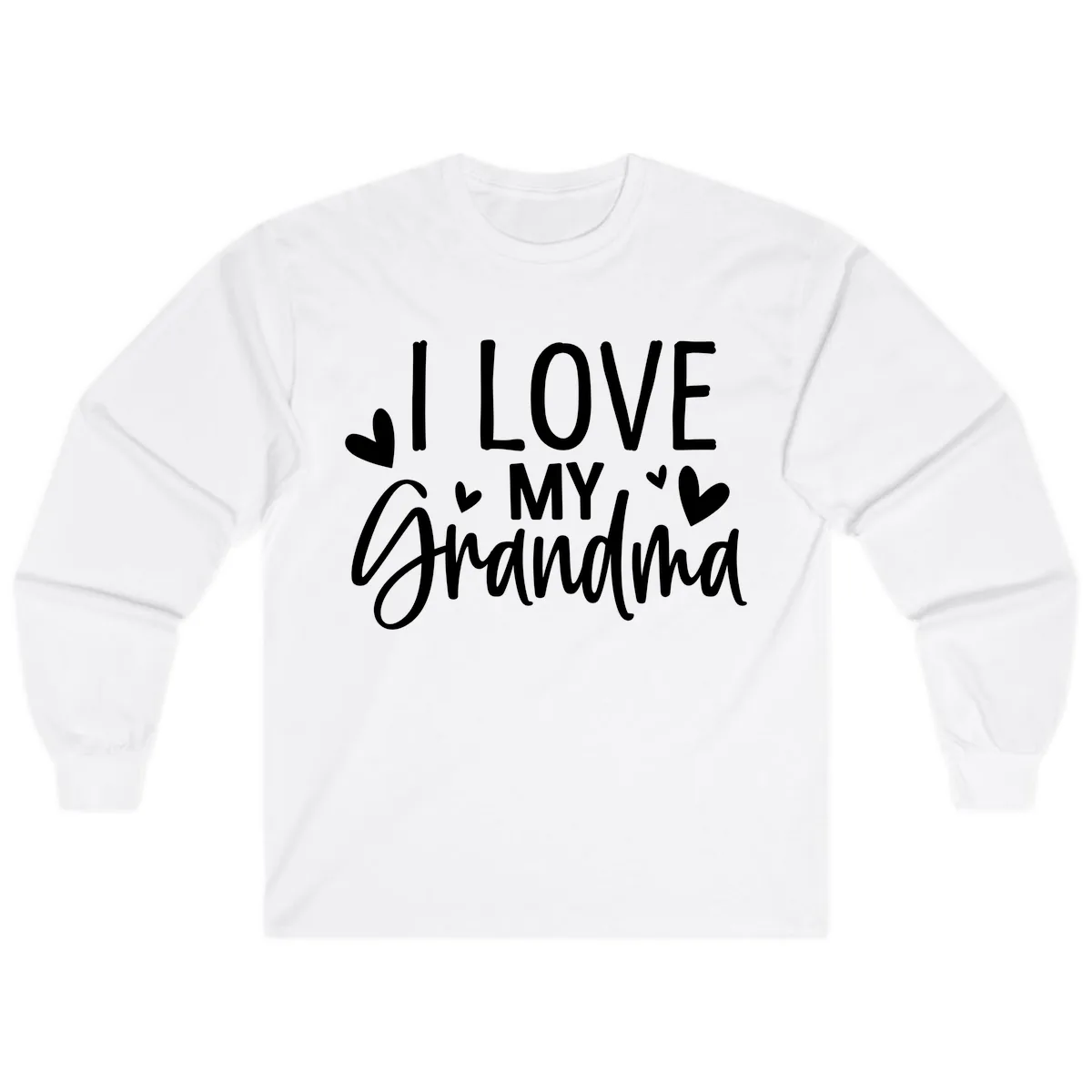 I Love My Grandma Long Sleeve in White