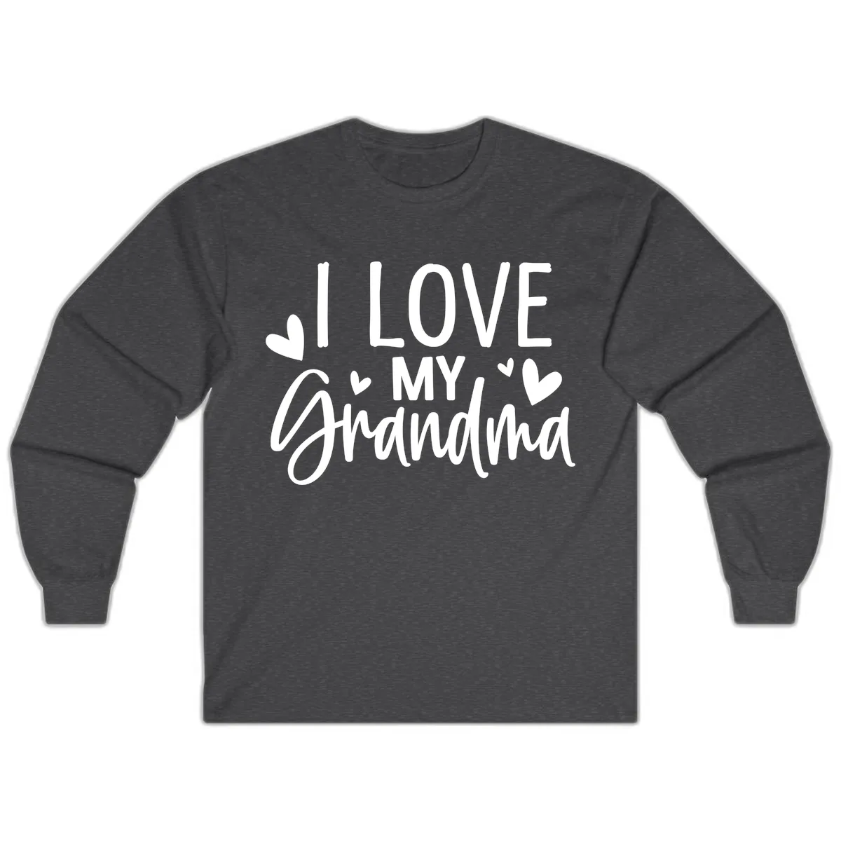 I Love My Grandma Long Sleeve in Dark Heather