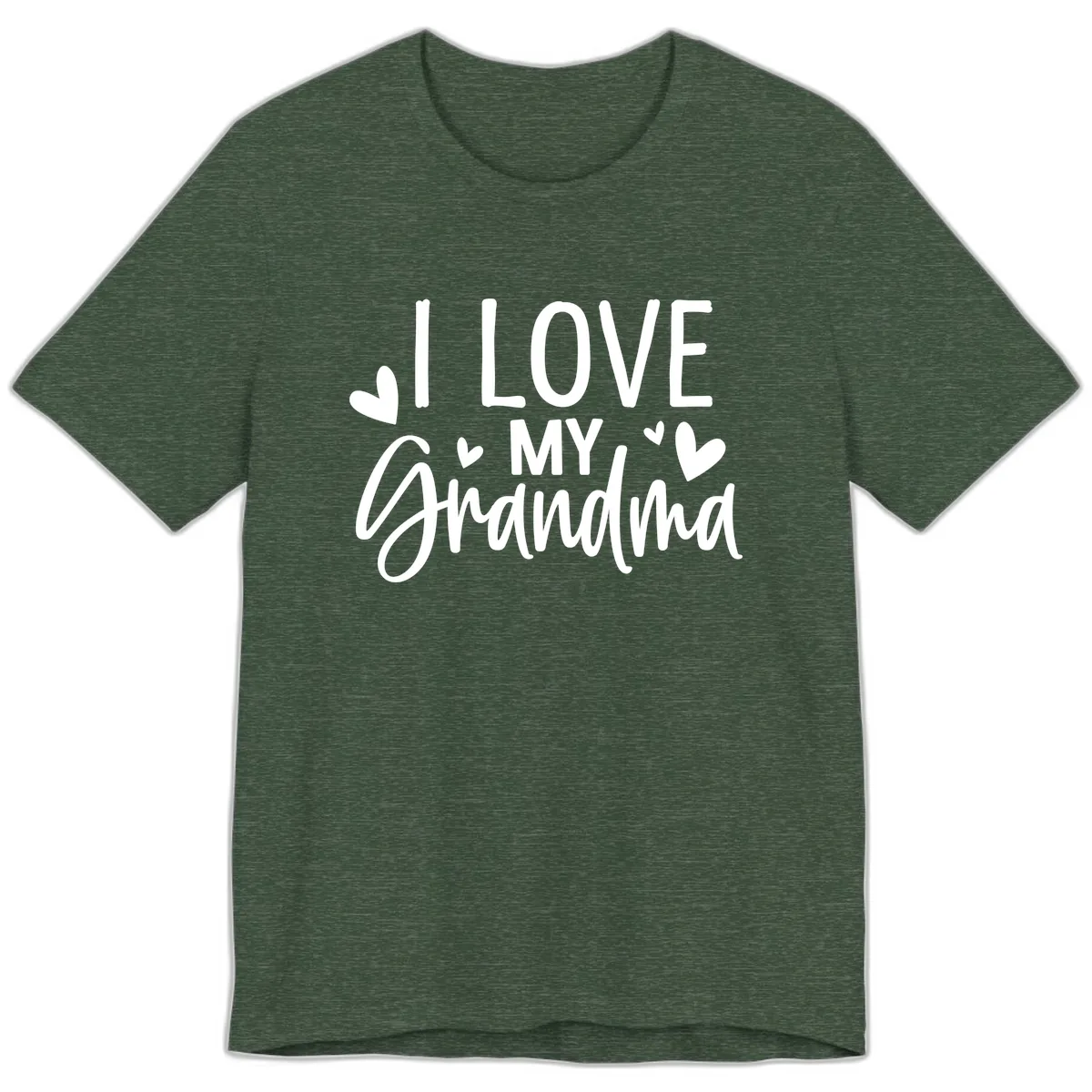 I Love My Grandma Premium T-Shirt in Heather Forest