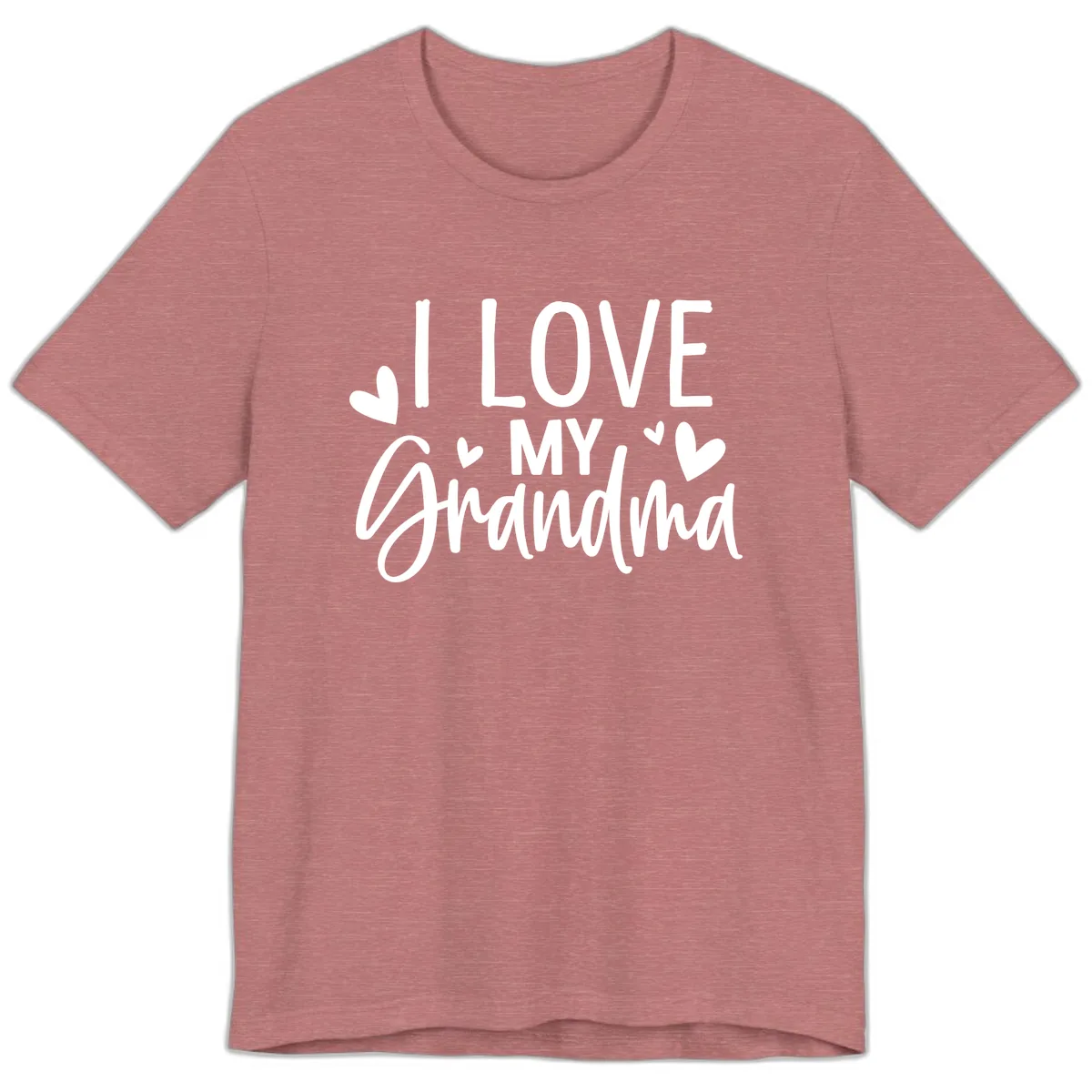 I Love My Grandma Premium T-Shirt in Heather Mauve