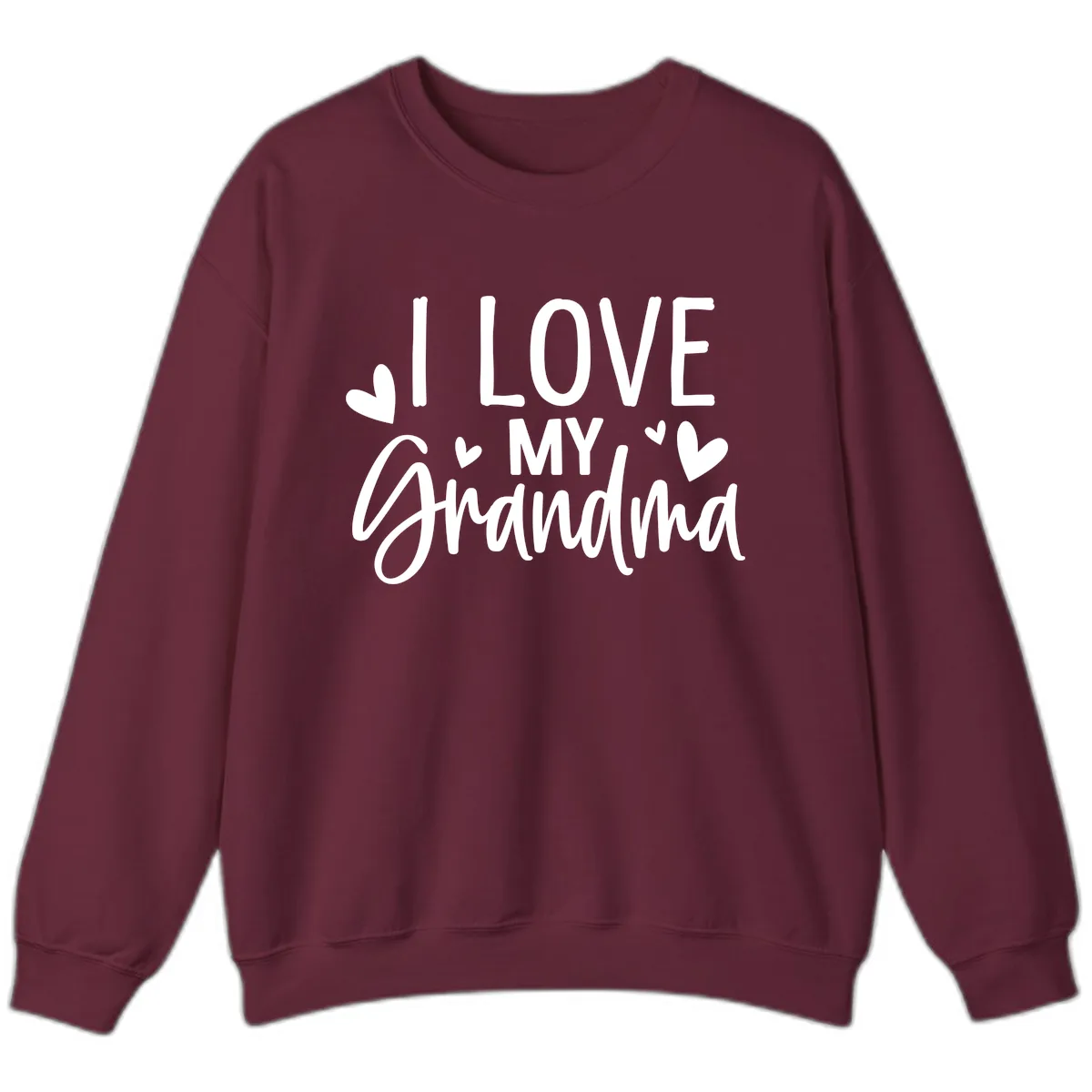 I Love My Grandma Sweatshirt in Maroon