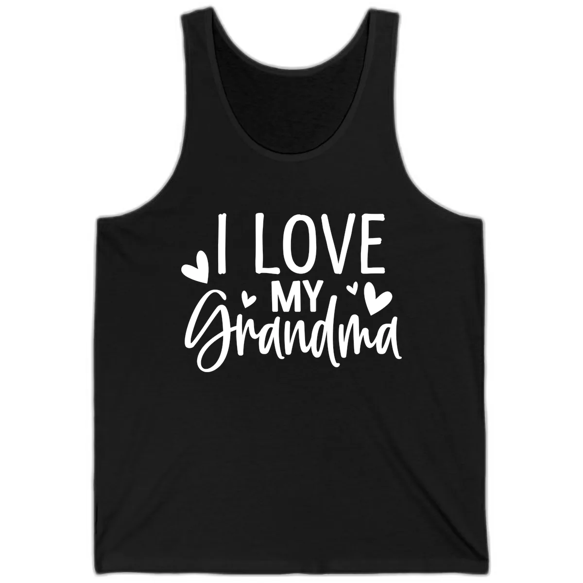 I Love My Grandma Tank in Black