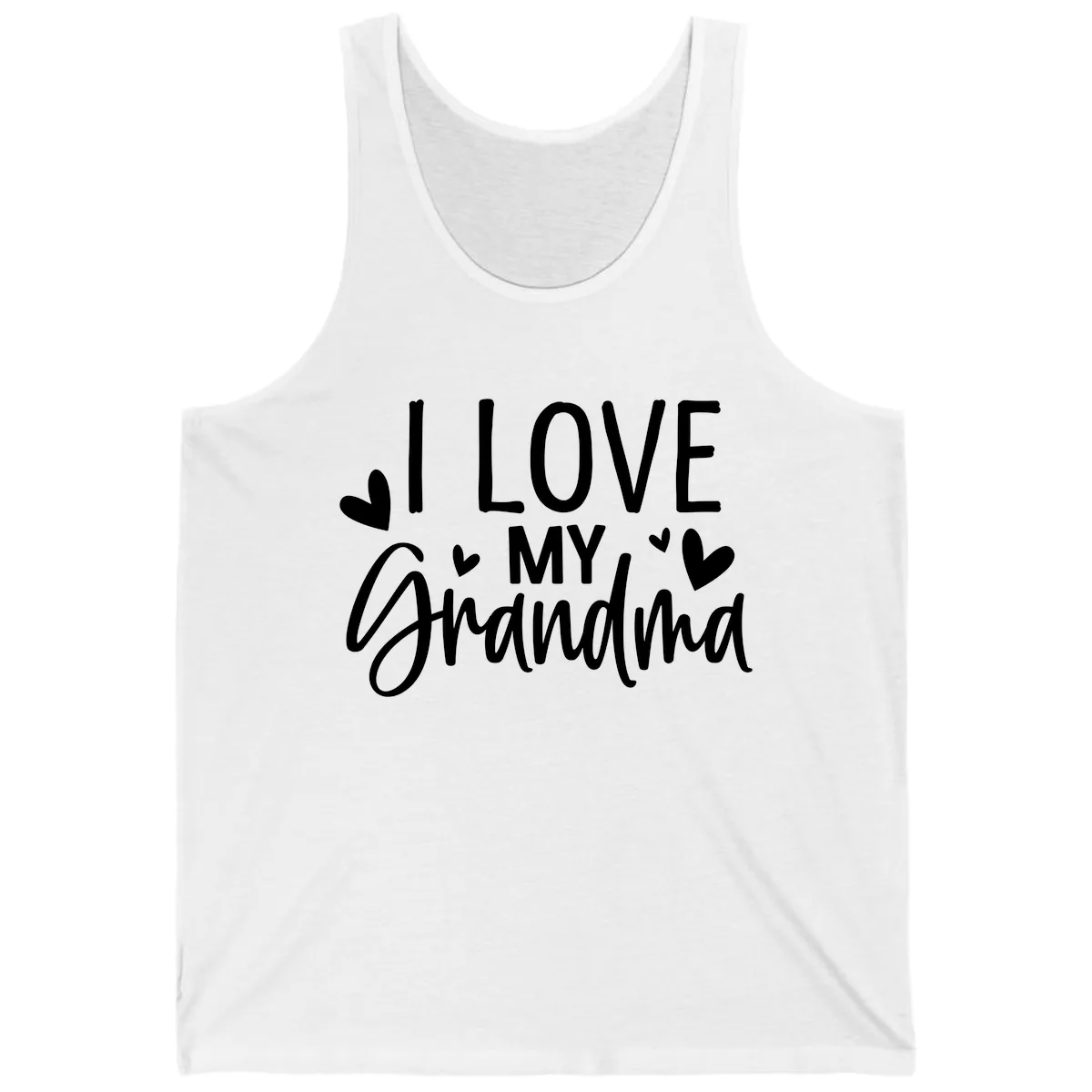 I Love My Grandma Tank in White